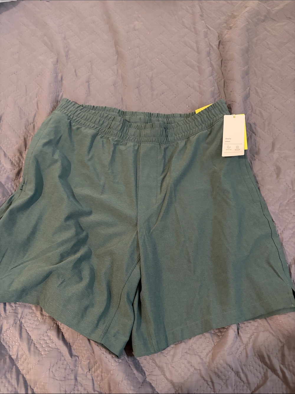 all in motion Men's Teal Athletic Shorts with Elastic Waist